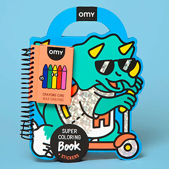 Super Coloring & Stickers Book - Dino