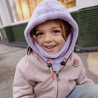 Cagoule Warmy Mauve - 9/18 Mois