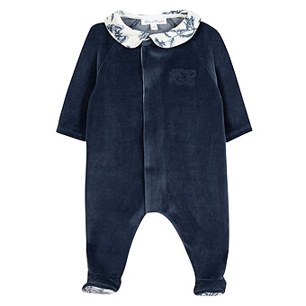 Pyjama Toile de Jouy Bleu - 6 Mois