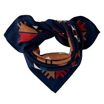 Small Foulard Manika Rajah - Navy