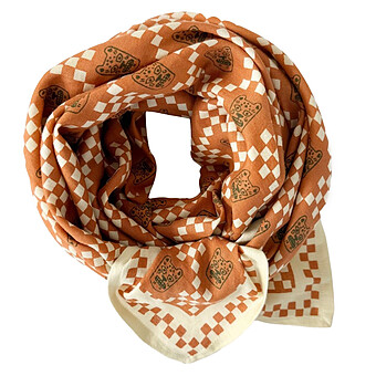 Big Foulard Latika Tigro - Rust