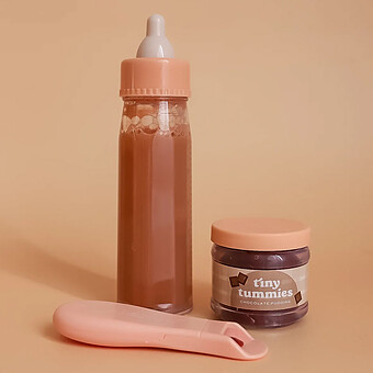 Biberon et Petit Pot Magique pour Poupée - Chocolat 