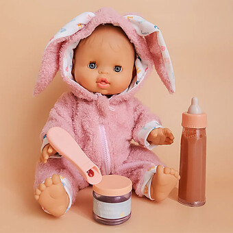 Biberon et Petit Pot Magique pour Poupée - Chocolat 