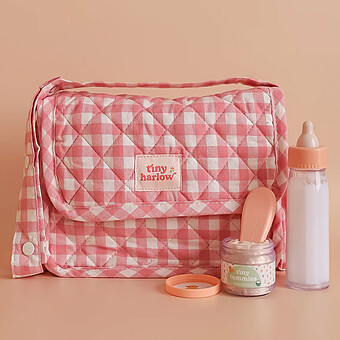 Pack Sac à Langer pour Poupée - Vichy Rose