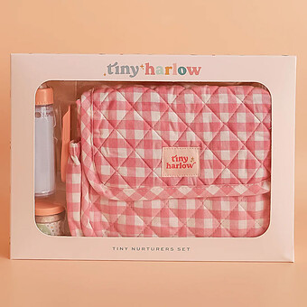 Pack Sac à Langer pour Poupée - Vichy Rose