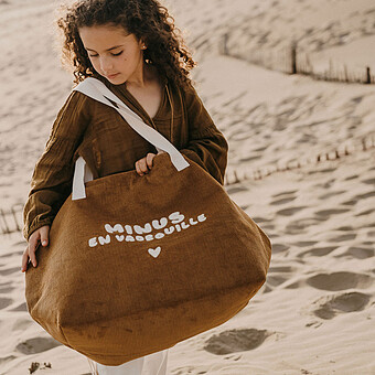 Sac Cabas XL Velours - Minus en Vadrouille