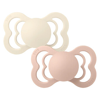Lot de 2 Sucettes Symétriques Suprême Ivory & Blush - 6/18 Mois