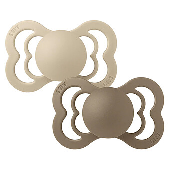 Lot de 2 Sucettes Symétriques Suprême Vanilla & Dark Oak - 6/18 Mois
