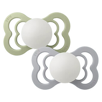 Lot de 2 Sucettes Symétriques Suprême Glow Sage & Cloud - 6/18 Mois