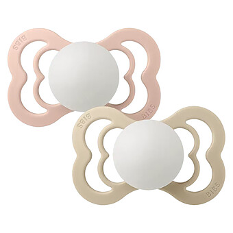 Lot de 2 Sucettes Symétriques Suprême Glow Blush & Vanilla - 6/18 Mois