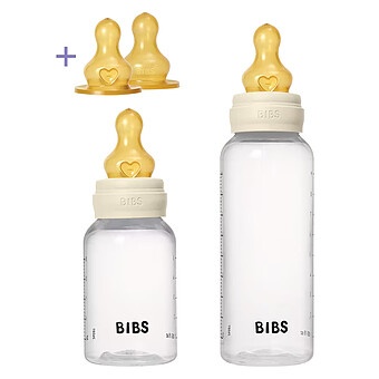 Coffret Evolutif de 2 Biberons en Verre Ivory - 150 et 270 ml