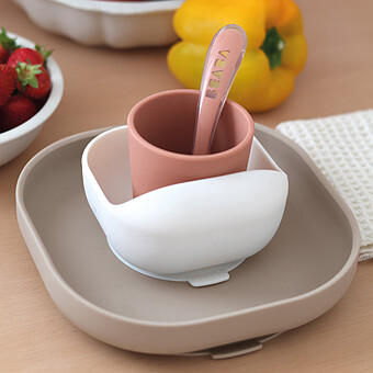 Set de Vaisselle 4 Pièces - Terracotta et Gazelle
