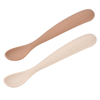 Lot de 2 Cuillères 1er Âge Silicone - Clay Earth