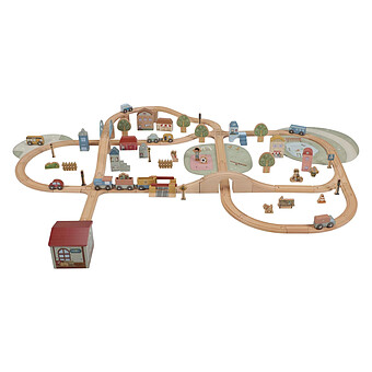 Circuit de Train en Bois XXL