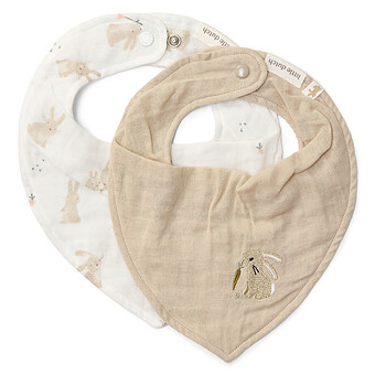 Lot 2 Bavoirs Bandana - Baby Bunny