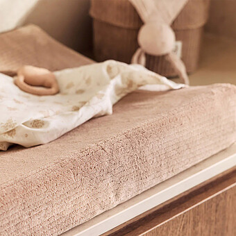 Housse Matelas à Langer Cloudy Rib - Milky Coffee