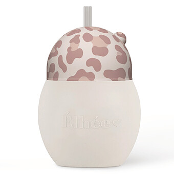 Tasse avec Paille Lestée Coconut Graouu Rose - 240 ml