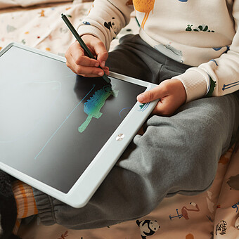 Tablette à Dessin Zora - Croco Dove Blue