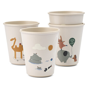 Lot de 4 Gobelets Lana - Around The World Sandy