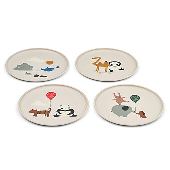 Lot de 4 Assiettes Remco - Around The World Sandy