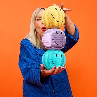 Smiley Velours Côtelé Turuoise - Petit