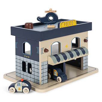 Commissariat de Police en Bois - Bleu Multi