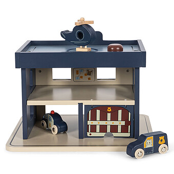 Commissariat de Police en Bois - Bleu Multi