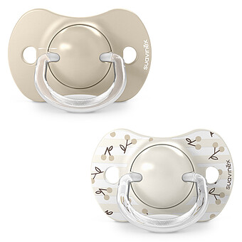 Lot de 2 Sucettes Symétriques SX Pro Birdies Beige - 0/6 Mois