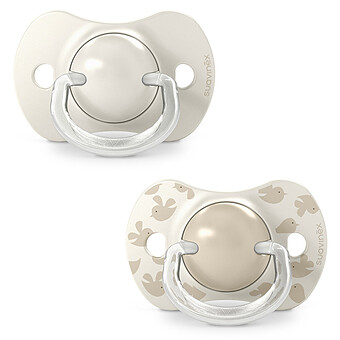 Lot de 2 Sucettes Symétriques SX Pro Birdies Beige - 6/18 Mois