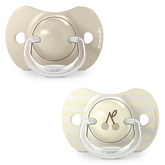Lot de 2 Sucettes Symétriques SX Pro Birdies Beige - 18 Mois +