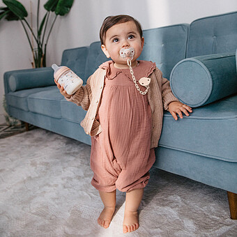 Attache Sucette Chaîne Birdies - Rose