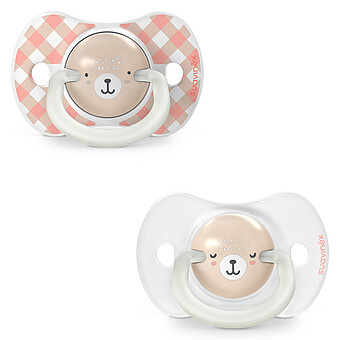 Lot de 2 Sucettes Symétriques SX Pro Night & Day Wild and Free Rose - 0/6 Mois
