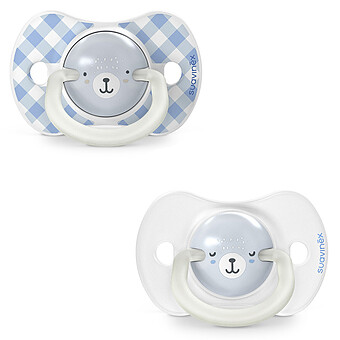 Lot de 2 Sucettes Symétriques SX Pro Night & Day Wild and Free Bleu - 6/18 Mois