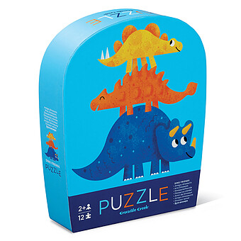 Mini Puzzle 12 Pièces - Les Amis Dinosaures