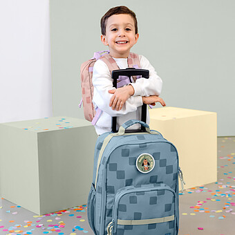 Valise à Roulettes Pattern Party - Bleu