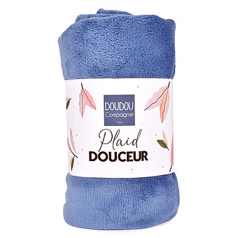 Plaid Douceur - Bleu Jean