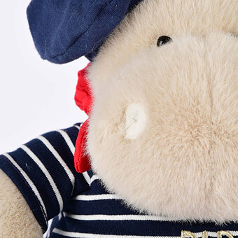 Peluche Hippopotame avec Béret et Marinière