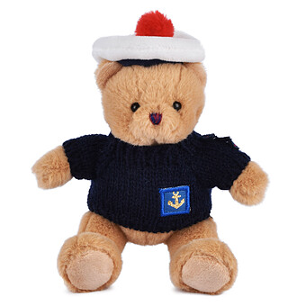 Porte-clés Peluche Ours Marin avec Pull Marine