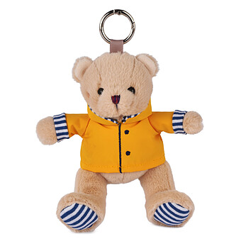 Porte-clés Peluche Ours Marin avec Ciré Jaune 