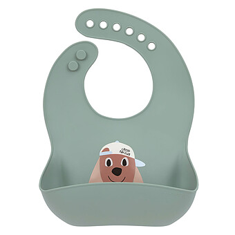 Bavoir en Silicone Tiny Team - Chien