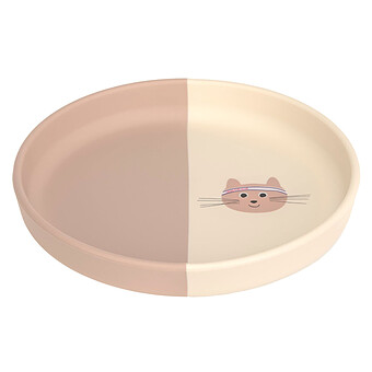 Assiette en Silicone Tiny Team - Chat