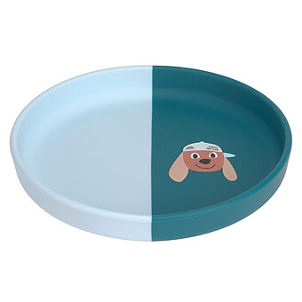 Assiette en Silicone Tiny Team - Chien