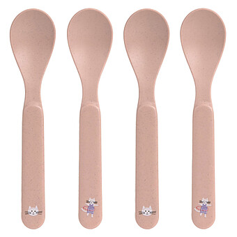 Lot de 4 Cuillères Tiny Team - Chat