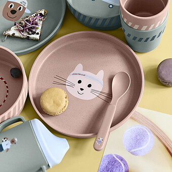 Lot de 4 Cuillères Tiny Team - Chat