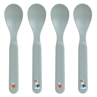 Lot de 4 Cuillères Tiny Team - Chien