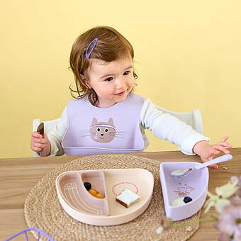 Set de Vaisselle 3 Pièces Tiny Team - Chat