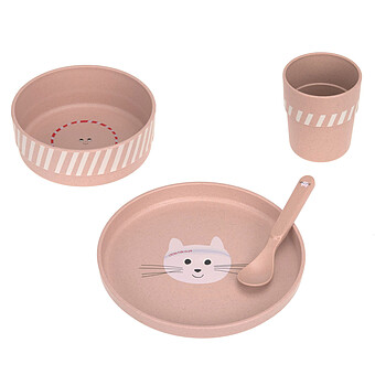 Coffret Repas 4 Pièces Tiny Team - Chat