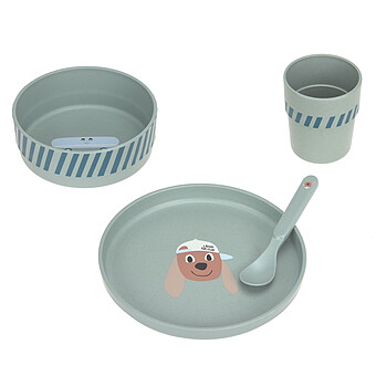 Coffret Repas 4 Pièces Tiny Team - Chien