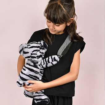 Sac Doudou Bandoulière - Ours Zébré
