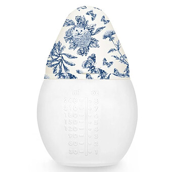 Biberon BibRond Toile de Jouy Bleu - 240 ml